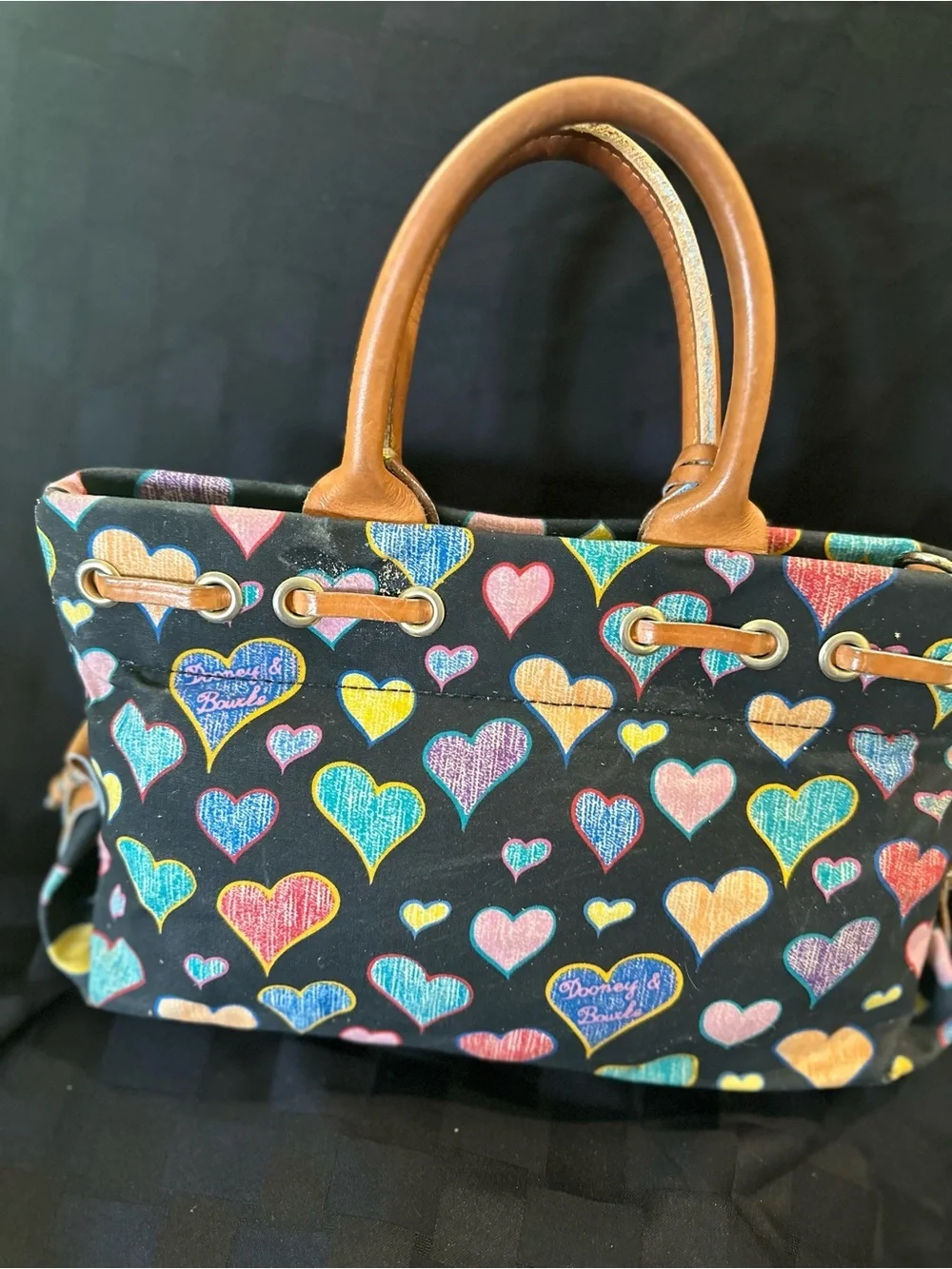 Dooney & Bourke Lindsay Lohan “Hearts and Charms” Tassel Tote Bag